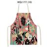 Cartoon Modern Girl Plants Printed Kitchen Apron Men Women Abstract Characters Cooking Aprons Waist Bib Cleaning Pinafores