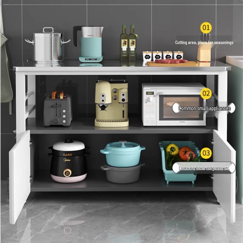 BieYing Kitchen Stainless Steel Storage & Prep Table