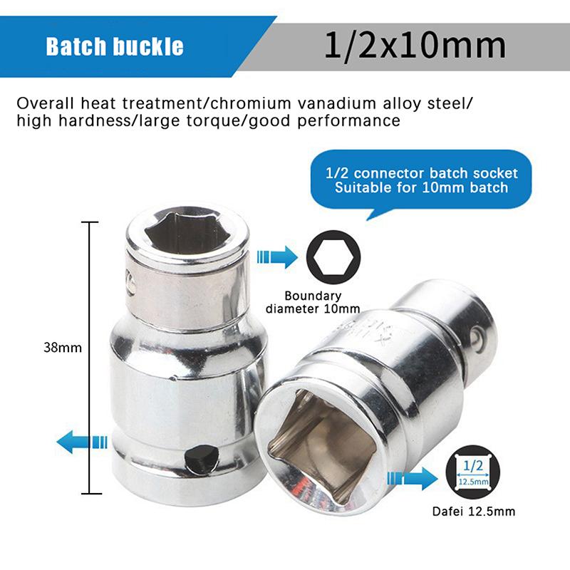 Durable Impact Socket Converter with Hex Shank Bits, Essential for Repair and Replacement Tools.