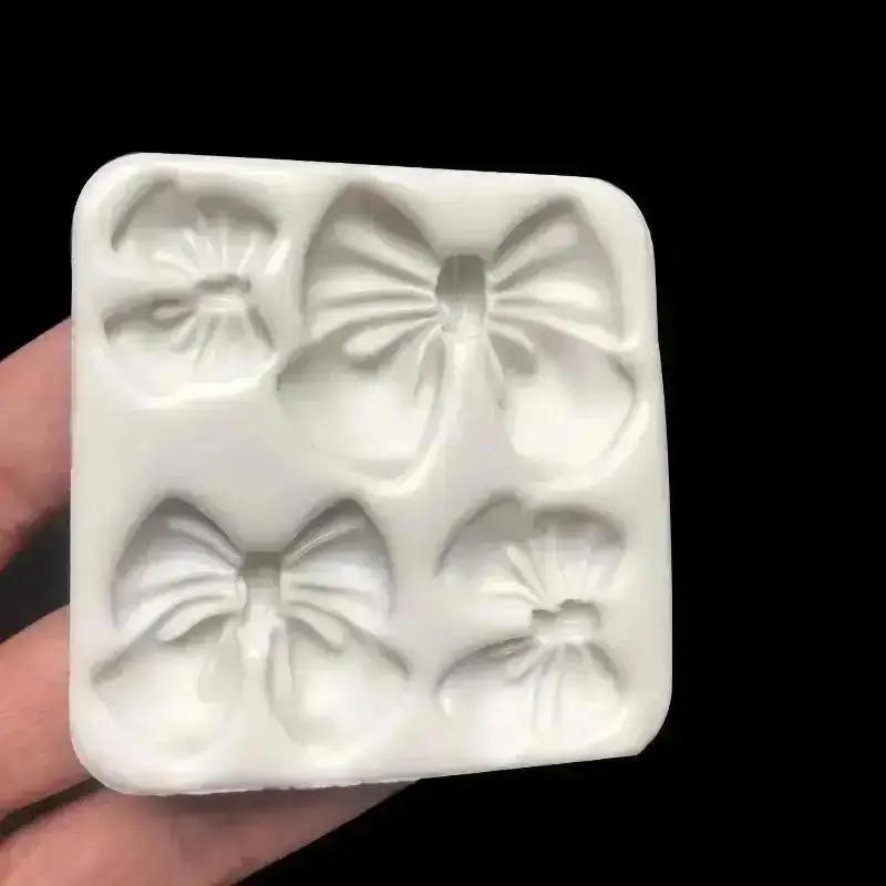 Large And Small Bows Silicone Mold Cake Decoration Bow Shape Mold DIY Chocolate Flipping And Baking Mold Gypsum Ornament Mold