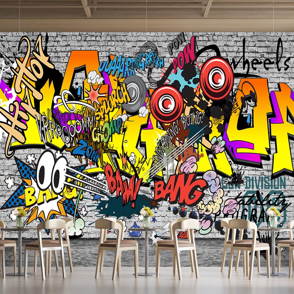 3d Graffiti Wallpaper For Walls Street Graffiti 3d Wall Mural Bedroom Living Room Corridor Wall Mural Wallpaper