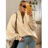 Dámský oversized pulovr na zip s dlouhým rukávem mikina s kapucí americká vintage móda tepláková souprava základní pulovry