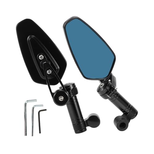

HOPESPANNER Универсальное мотоциклетное зеркало заднего вида Регулируемое боковое зеркало заднего вида Алюминиевый сплав 1 шт. Черный M8/M10 Призматическая форма