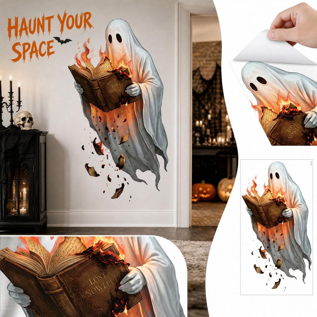 Samolepky na zeď na Halloween Samolepicí okenní nálepky Sada dekorací na párty pro domácnost