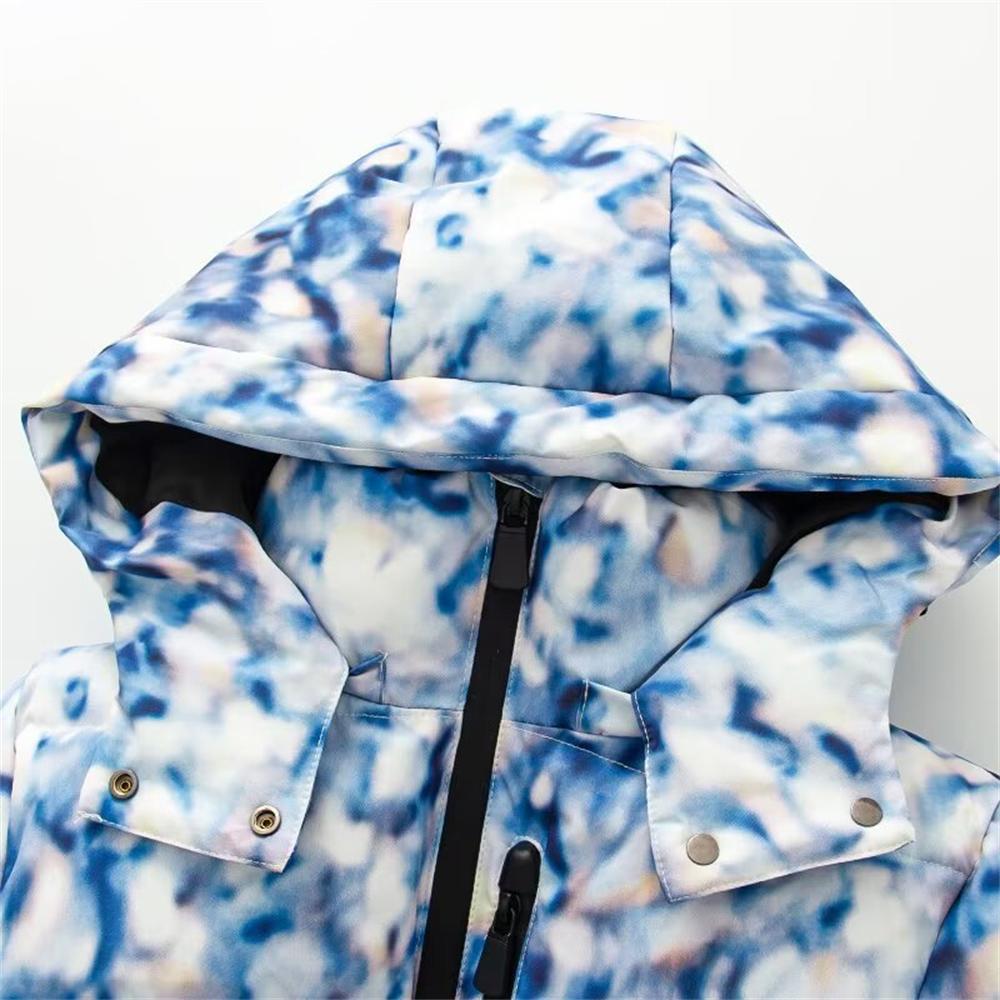 Women's Ski Series Multi-color Waterproof Cold-proof Waist Warm Hooded Cotton Jacket Fashion Jacket