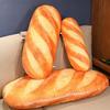 Bread Pillow Soft Plush Bread Cushion with Realistic Baked Bread Design Elastic PP Cotton Filled Sofa Pillow Hugging Sofa Decor