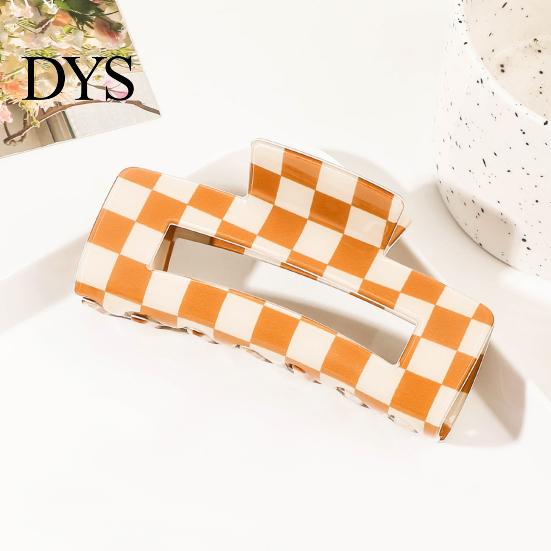 Plaid Hair Claw 1/4Pcs Women Claws Strong Fixation Pattern Durable Synthetic Hairpin Design Clips Versatile Lattice Accessories Patterned Accessory