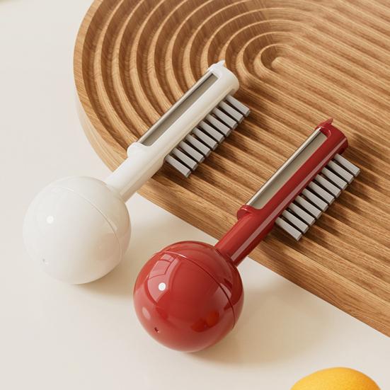 2 in 1 Standing Vegetable Peeler with Brush, Vertical Tumbler Peeler, Multifunctional Potato Apples Peeler, Kitchen Tool