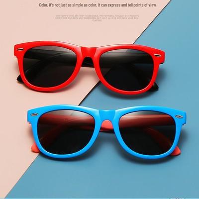 Dětské sluneční brýle Anti-UV Color Block: Módní, Roztomilé, Pohodlné, Větruodolné a Pískuodolné pro chlapce a dívky