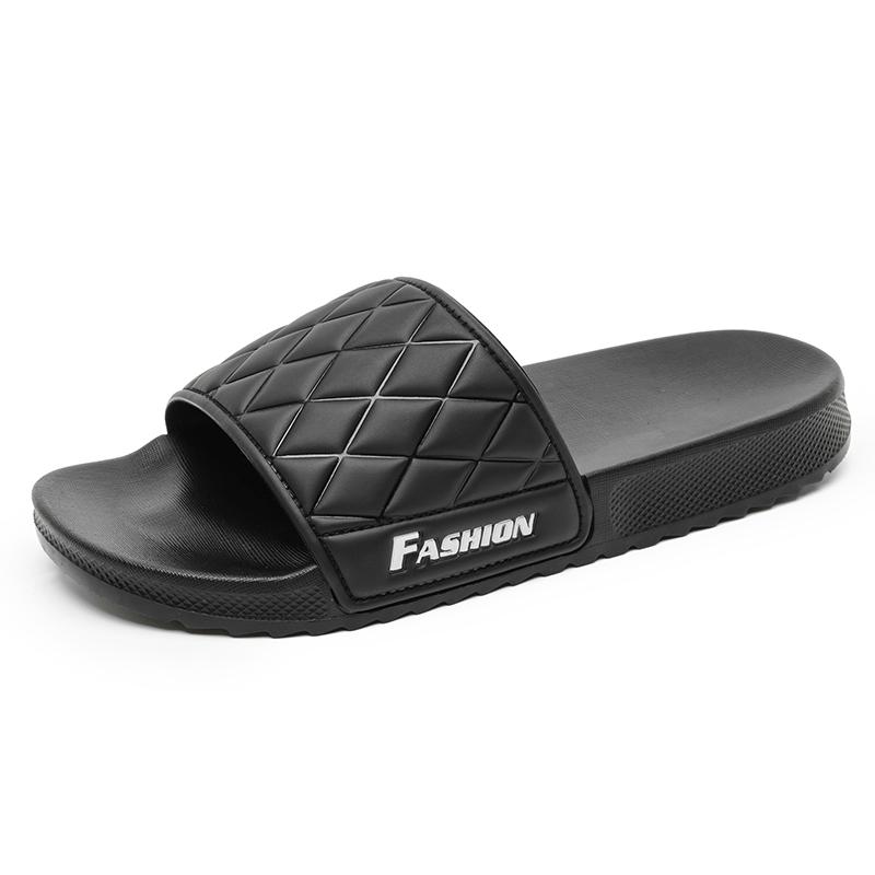 Men s Quilted Slide Slippers Black Pure White Lightweight Comfort Indoor Home Shoes with Fashion Logo 48 чёрный 2930₽