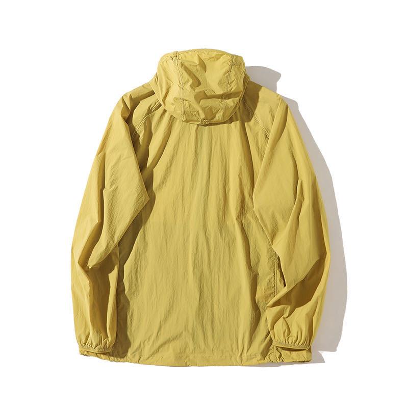 Outdoor Hooded Jacket Couple Matching Summer Sports Wear Men's Style Two-Way Zipper Waterproof Running Clothes