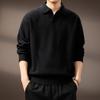 Luxury British Retro Seagull Collar Polo Men's Autumn/Winter Knit Sweater