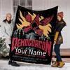 Custom Name Stranger Things Theme Printed Blanket - Perfect for Couch, Bed, Travel & Outdoor Use | Machine Washable, Cozy & Durable.