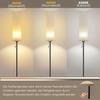 Floor Lamp - NETTLIFE - LED Dimmable Living Room Floor Lamp - Beige Glass Lampshade - 3000K–6500K - Black