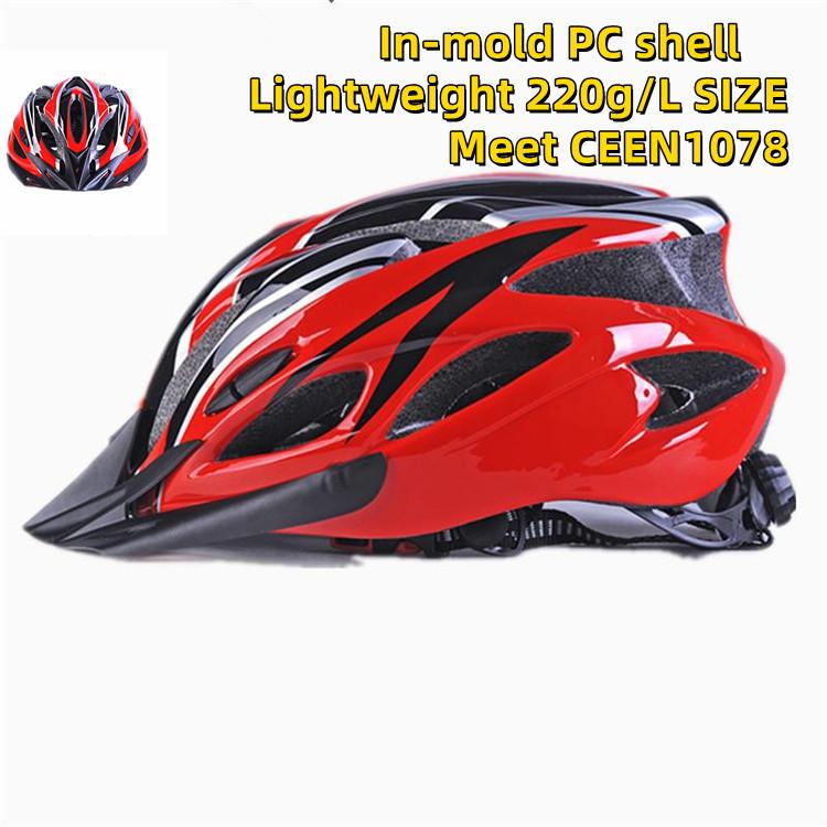 Lightweight Bike Cycling Helmet CE EN1078 Certification Mountain Bicycle Half Helmets for Adult Man Large Size Plastic