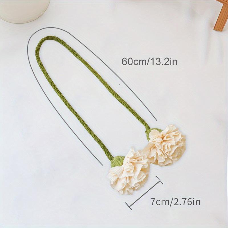 1Pc Curtain Tiebacks Window Accessories Ties Floral Designs Fabric Tiebacks Office Carnation Curtain Tiebacks Home Multi-Color