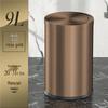 Stainless Steel Swing Lid Trash Can for Home and Kitchen, Light Luxury Design for Bathroom and Living Room.