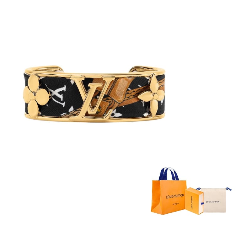 LOUIS VUITTON Bangles Women's Black/Gold M1958S