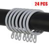 12/24pcs Metal Curtain Rings Hanging Hooks For Curtains Rods Pole Voile  Heavy Duty Rings Fit Up To 25 TO 37 Mm Curtain Rods