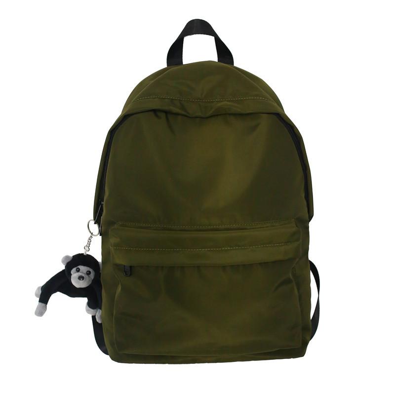 Schoolbag Korean ins wind large capacity Korean version simple versatile unprinted schoolbag college student Japanese Harajuku backpack backpack
