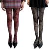 Women See Through Fishnet Mesh Pantyhose Stockings Aesthetic Elegant Hollowed Flower Patterned Tights Leggings Hosiery