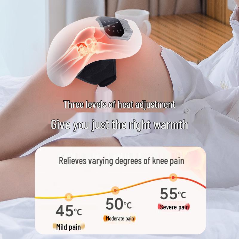 Wireless Heated Knee Massager with Red Light Therapy and Kneading Function