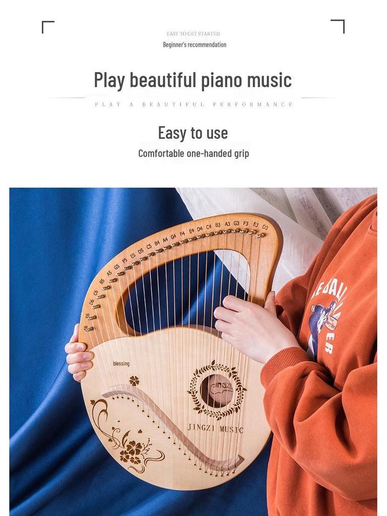 19-Tone Mini Lyre Harp - Beginner's Instrument