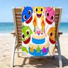 Ultra-Soft Beach Towel with Shark Theme,Ideal for Pool - Camping, Diving - Perfect Travel Essential, Vibrant Beach Towel.