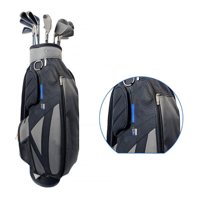 Golf Club Brush Long Handle Double Sided Golf Rod Golf Groove Cleaner Golf Cleaning Brush Golf Club Aids with Keychain