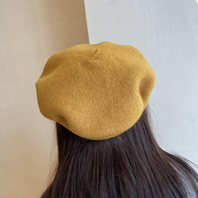 Berretto basco in lana alla moda coreana Beilei: Cappello da pittore versatile Autunno/Inverno