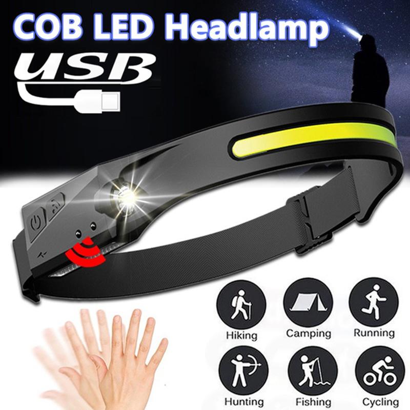 Super Bright LED Headlamp Flashlight Rechargeable USB Life Waterproof Headlight