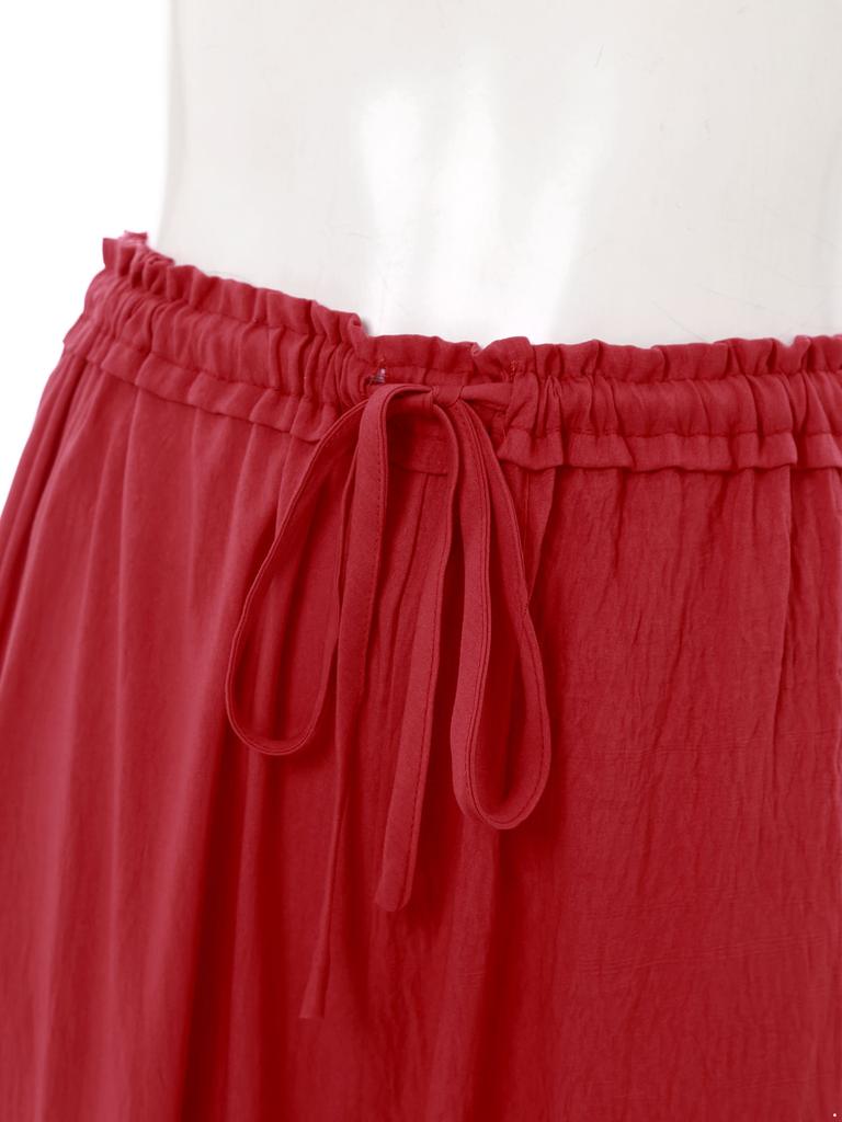 S-L Women's Lace Trim Bloomers: Versatile Midi Harem Pants with Drawstring, Loose Wear & Medieval Pirate Costume