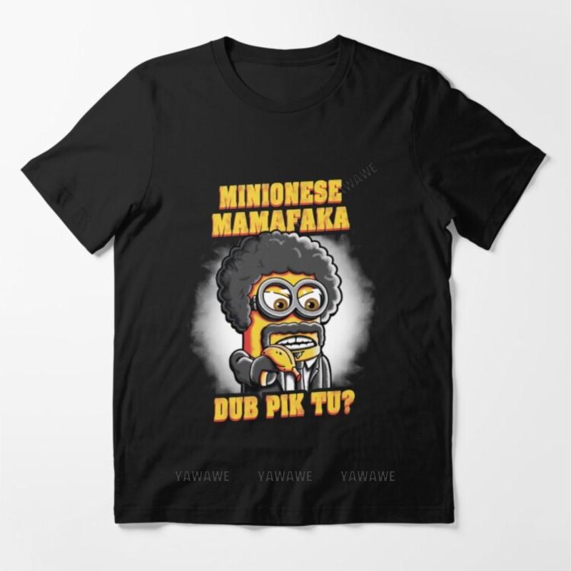 

New arrived short sleeve brand top Mens brand fashion tshirt Summer T shirts For Men Minionese Mamafaka Shirt Essential T Shirt S