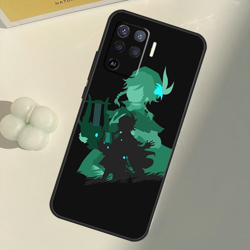 Genshin Impact Venti Case For OPPO A1K A3S A5S A15 A16 A52 A72 A5 A9 A31 A53 A83 A91 A93 A54 A74 A94 Cover Capa