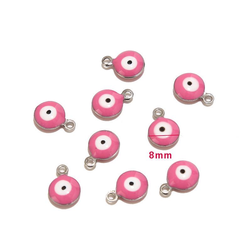 

Подвеска-шарм из нержавеющей стали с эмалью в виде сглаза 1 piece