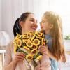 Bouquet Blanket Crochet Hand Knitted Sunflower Blanket Crocheted Sunflower Bouquet Sofa Throws For Living Room Handmade Knitting