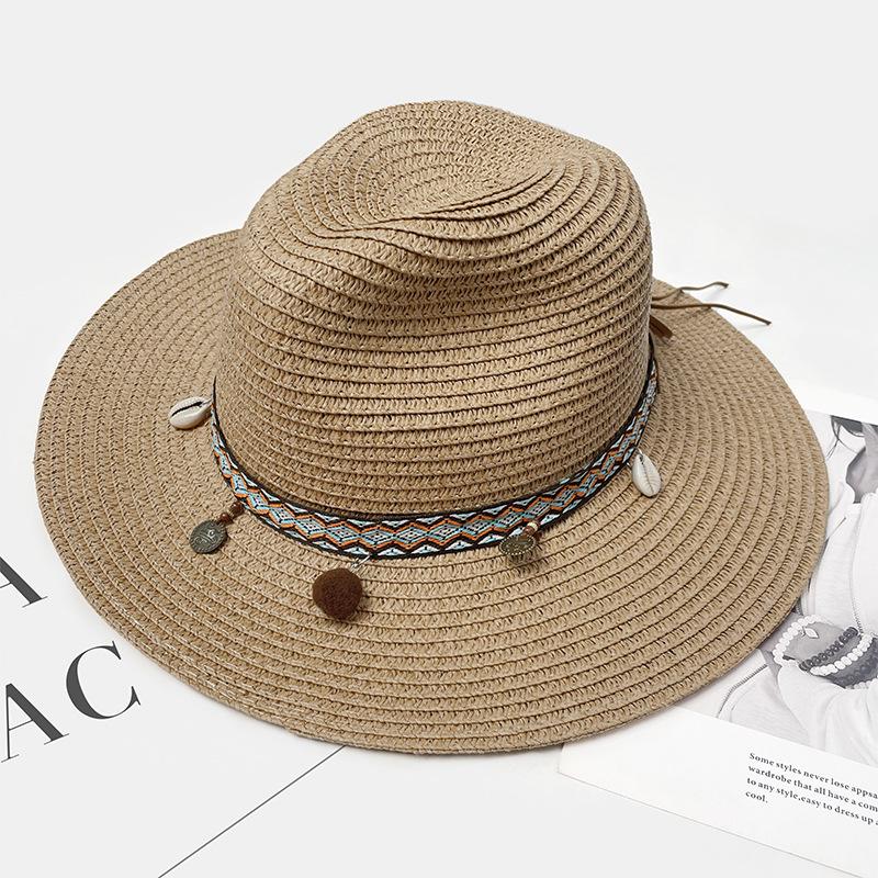 

Этническая шляпа от солнца Dream Horse с широкими полями - Универсальная защита для отдыха на пляже и в путешествиях