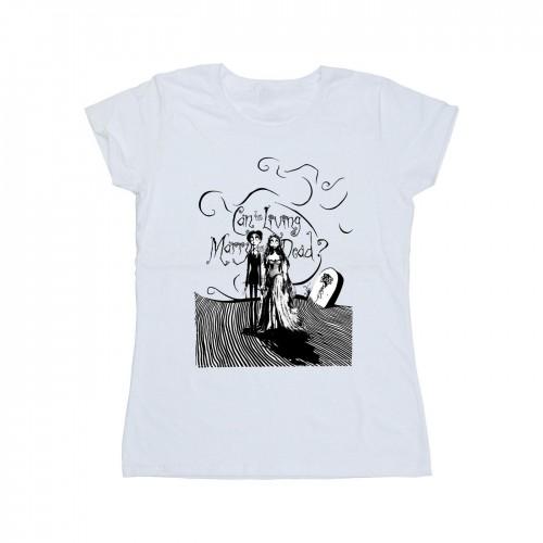 

Corpse Bride Womens/Ladies Marry The Dead Cotton T-Shirt білий
