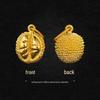 Real Durian Pendant Rose Gold Necklace - Mao Shan Wang Design, Perfect for Valentine's Day
