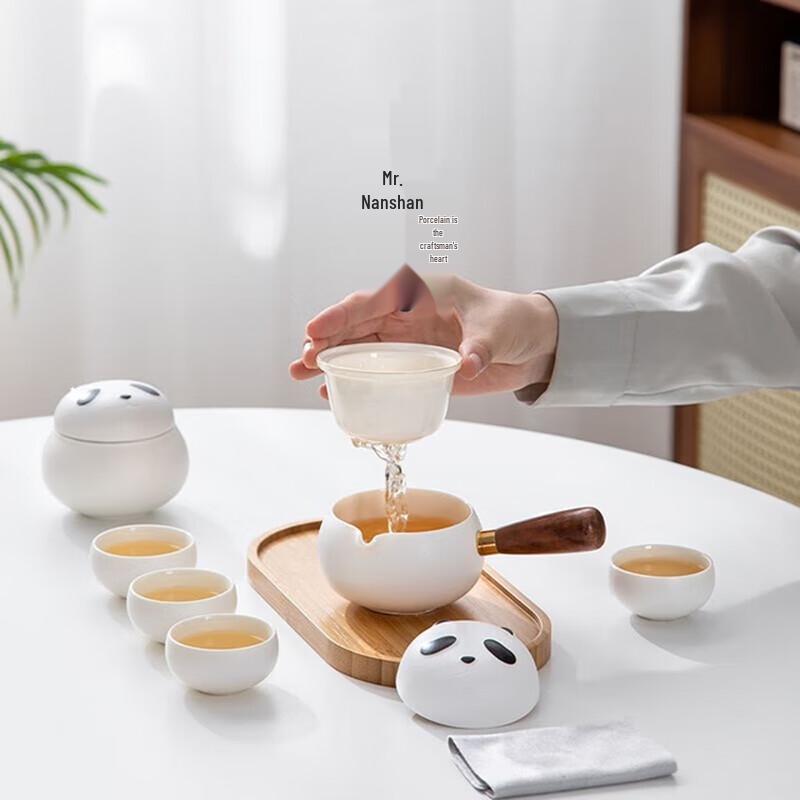 

Чайный сервиз в стиле дзен с боковой ручкой и пандой