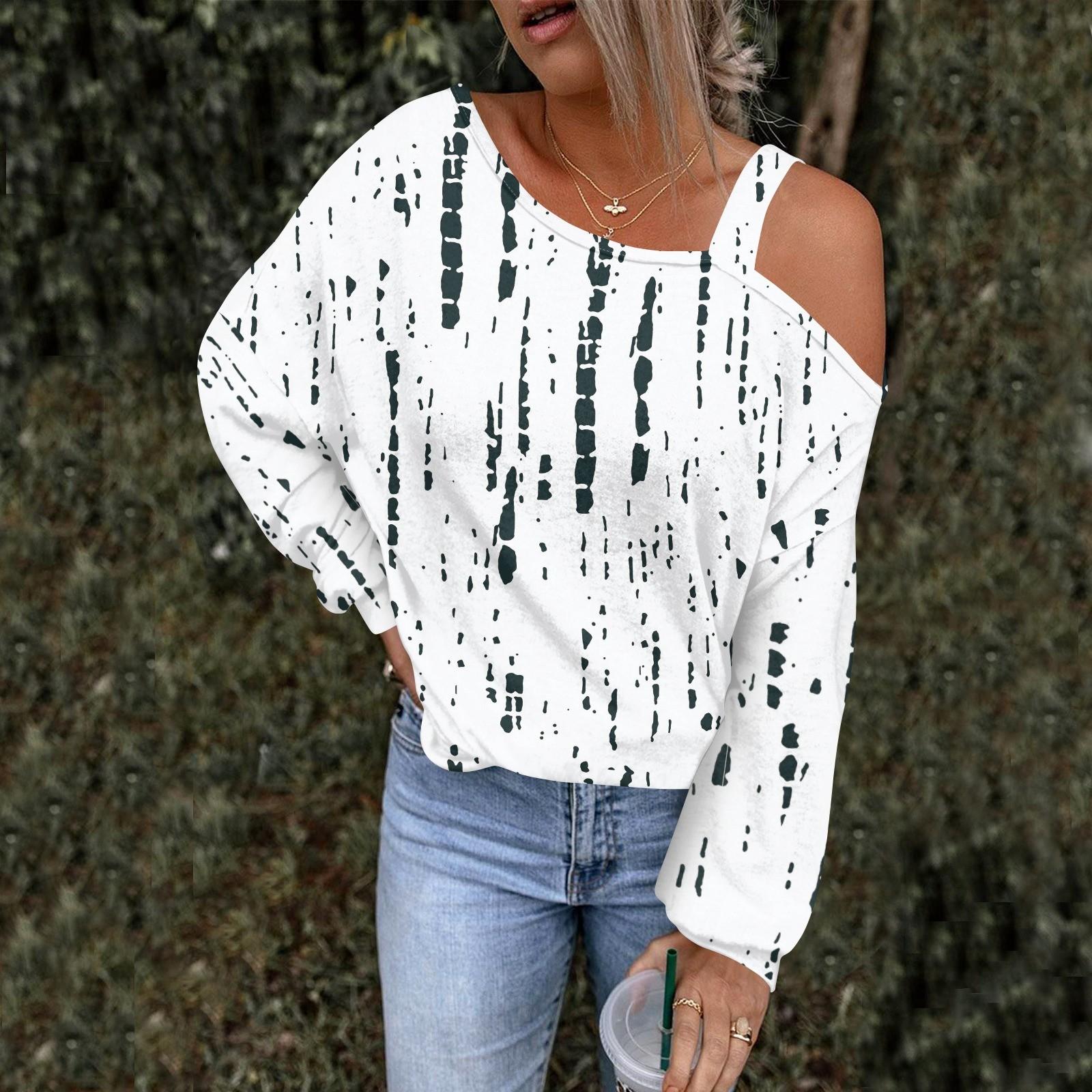 

Женская ажурная модная повседневная толстовка с капюшоном с цветочным принтом и открытыми плечами M белый