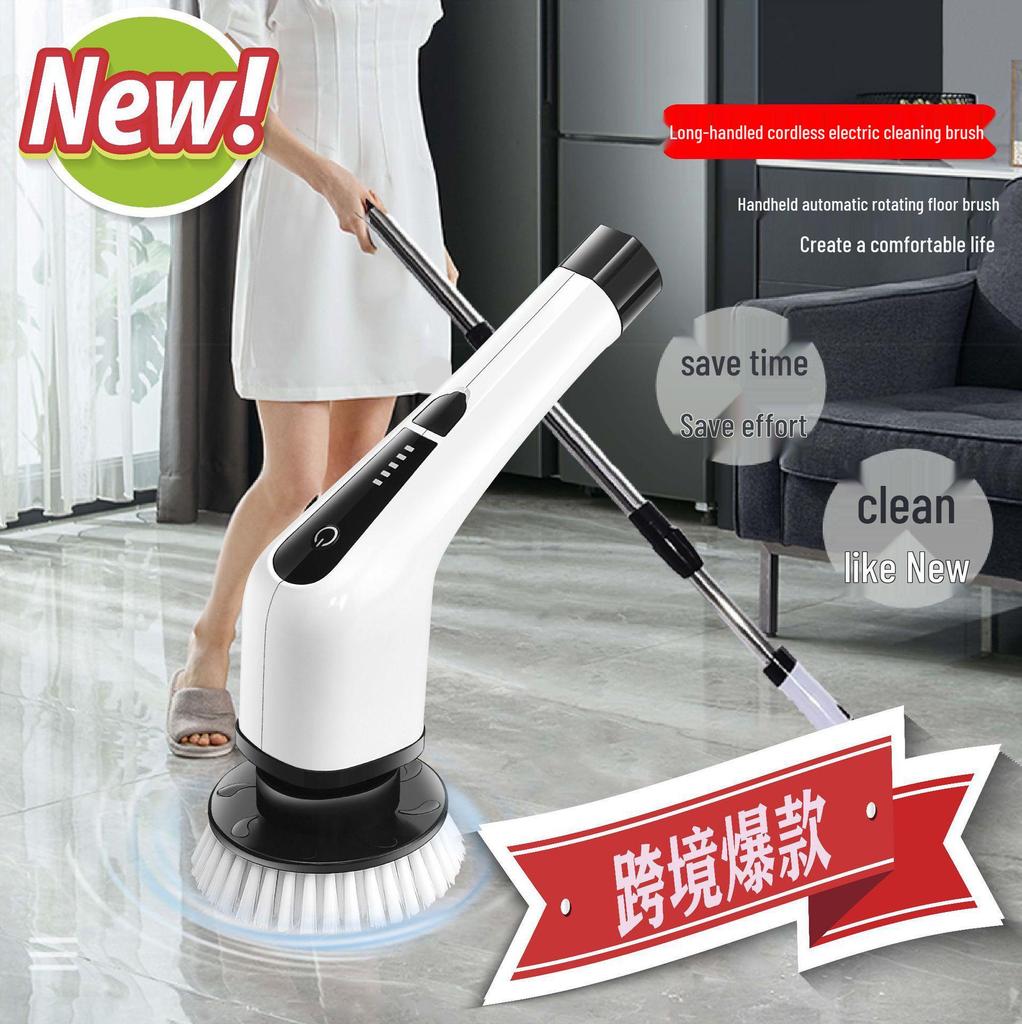 Retractable 9-in-1 Wireless Electric Cleaning Brush for Home, Toilet, and Kitchen
