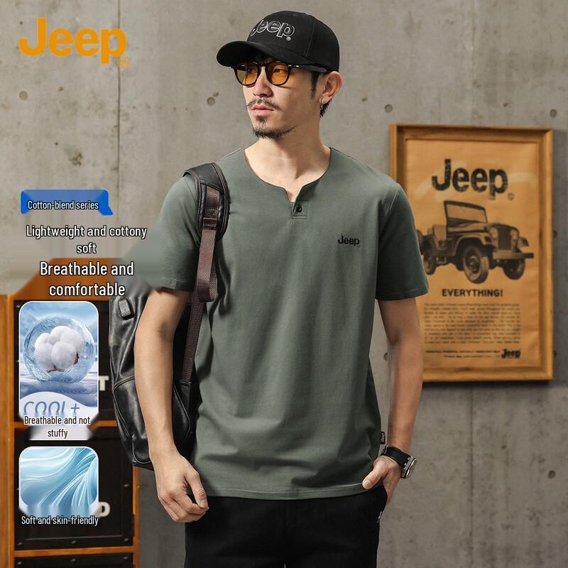 JEEP Men s Summer Casual Short Sleeve T-Shirt M