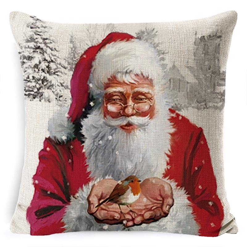 

Подушка Рождественская Красно-черная клетка Пожилой лось Чехол для подушки-сиденья автомобиля Домашнее украшение Чехол для подушки Легкая роскошь Диван 45 * 45 pillowcase