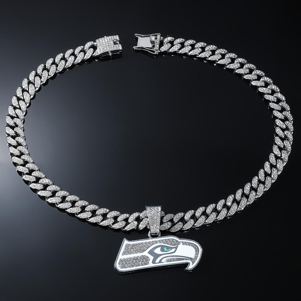 Voll Diamant Eule Diamant Kubanische Kette, Europäischer und Amerikanischer Hip Hop Trend Mode Accessoires Anhänger