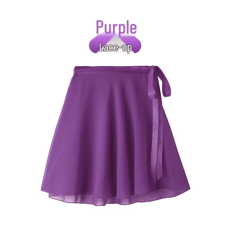 Mädchen Chiffon Elastischer Tanzrock – Leichte Übungskleidung