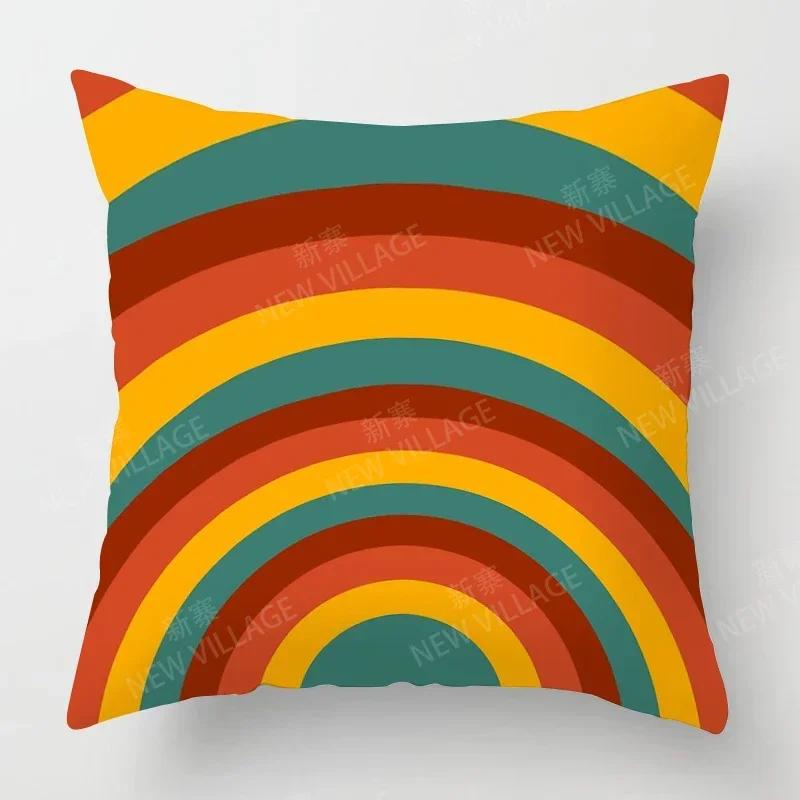 Nordic Fall Home Decor Autumn Throw Pillow Case Sofa Cushion Cover Modern   Geometry