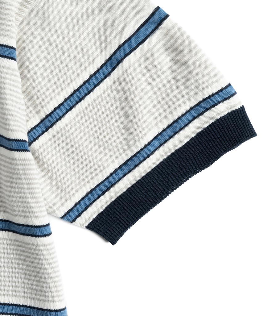 Waildeubeuligseu Fn Knitted Stripe T-Shirt (Blue)