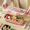 Cartoon Lunch Box Safe Rectangle Shape 304 Stainless Steel Office Workers Compartment Rectangle Container Food Preservation