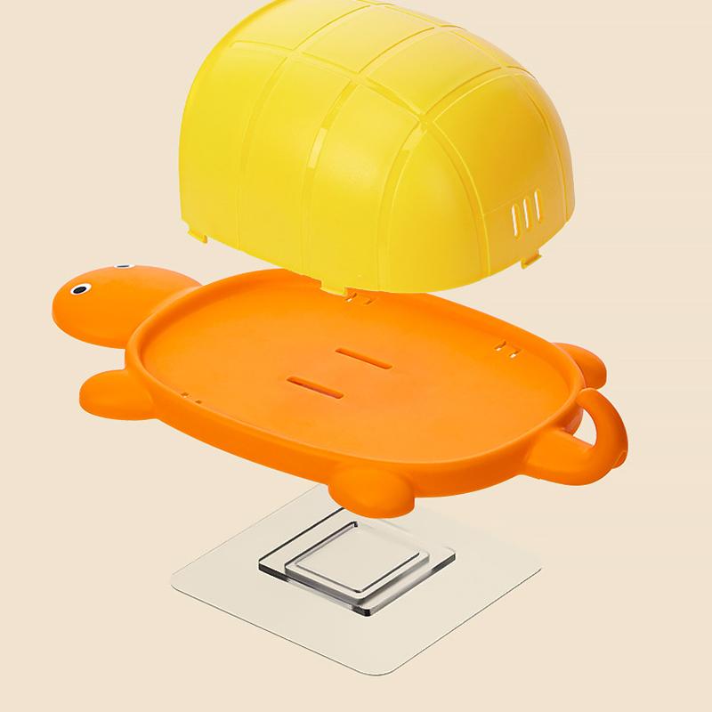 Cute Turtle Design Shelf Turtle-shaped Storage Box Turtle Shape Wall Mounted Organizer with Drainage Design for Home Bathroom